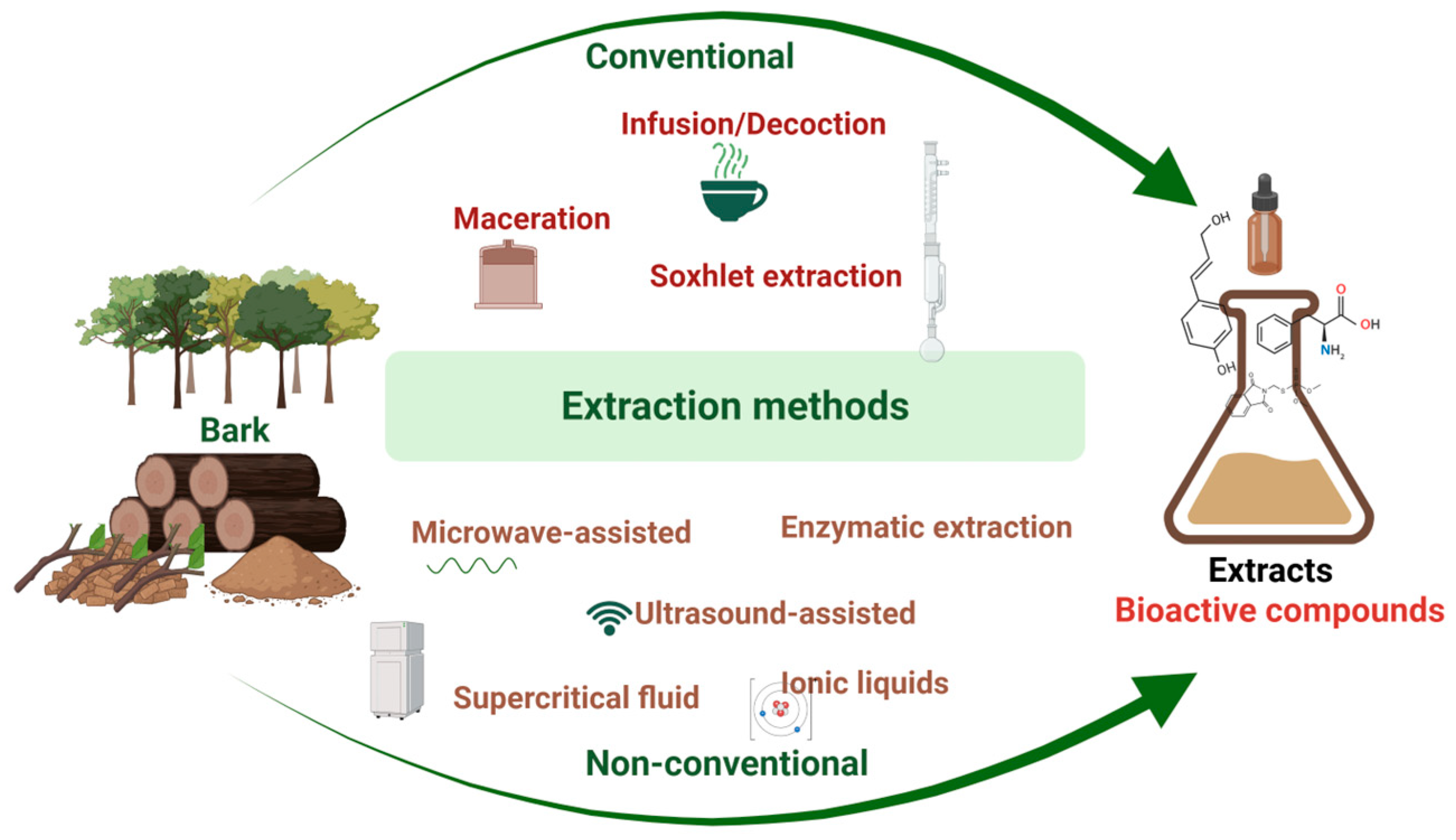 Approaches to Extracting Bioactive Compounds from Bark of Various ...
