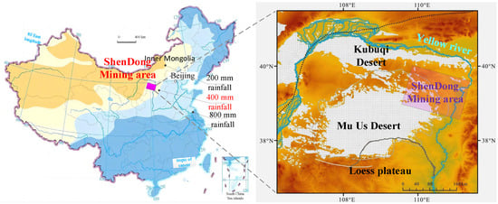 Location of Shendong mining area.