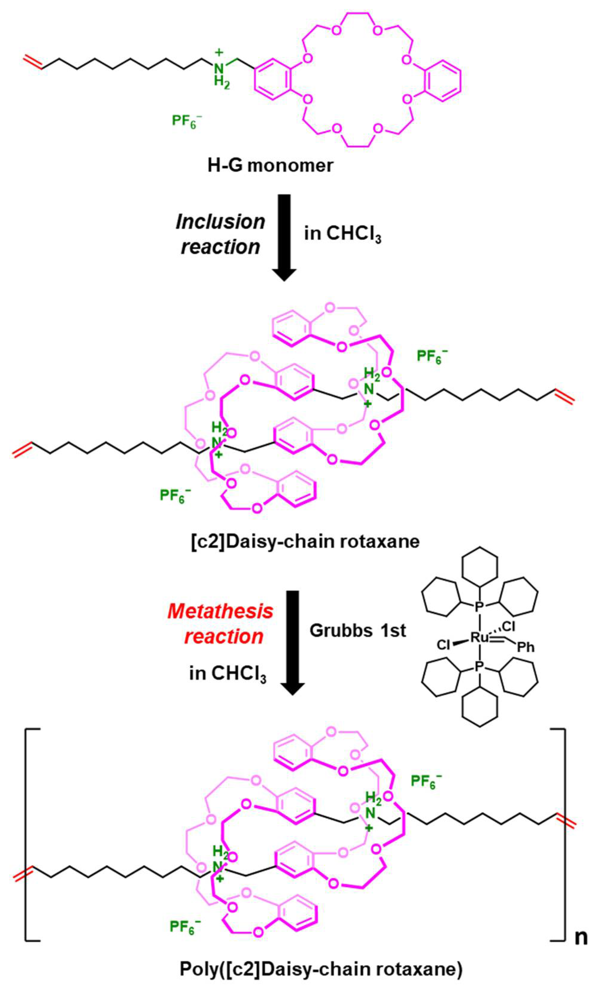 One-Pot Synthesis of Stable Poly([c2]Daisy–chain Rotaxane) with Pseudo ...