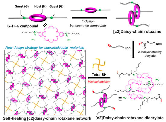 Self-Healing Network Polymers Based on Dissociable [c2]Daisy-Chain ...