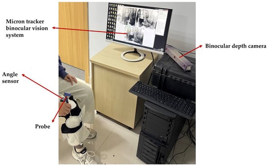 Experimental setup for the massage head positioning accuracy experiment.