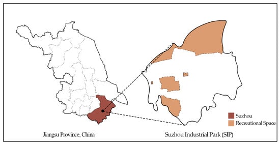 Location of the study area in Suzhou, China.