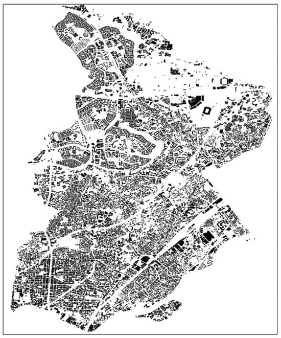 Aerial photograph of Suita City created using the QGIS software.